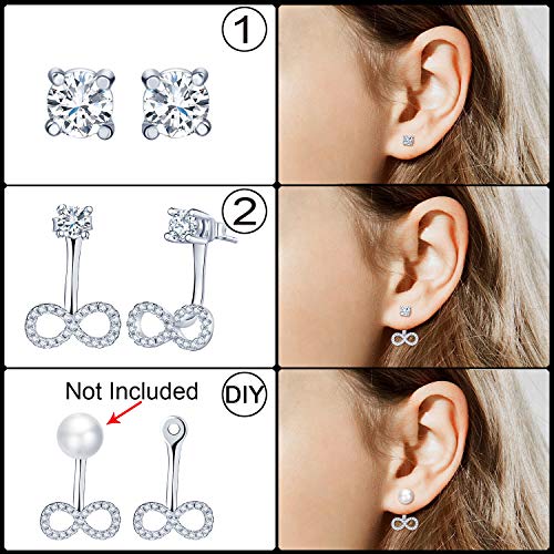 Infinionly Fashion orecchini infinito 2 modi argento 925