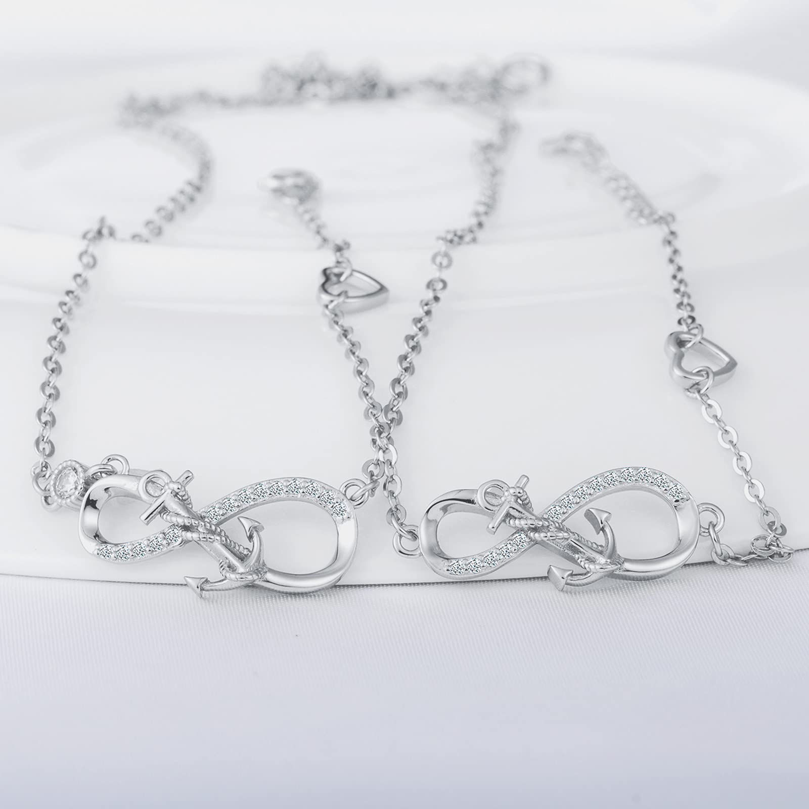 Infinionly Parure Set Gioielli Infinito Ancora B Argento