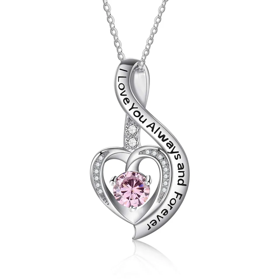 Jessemade Gioielli Collana cuore argento 925 mamma