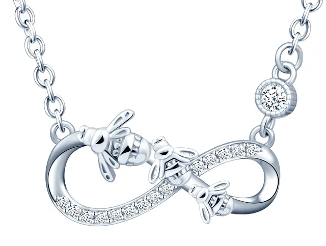 INFINIONLY Collana Infinito Ape Argento 925 con Zircone