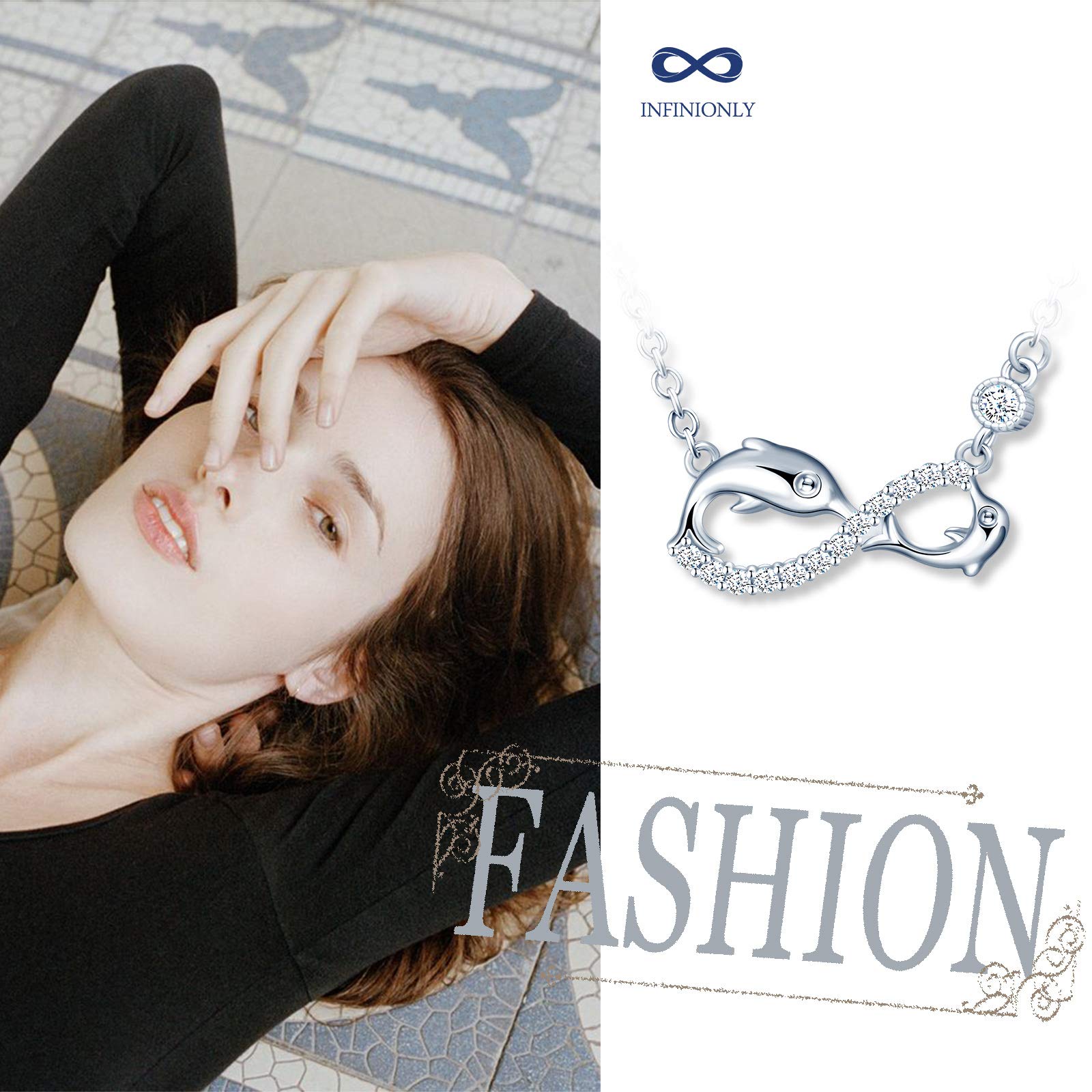 INFINIONLY Fashion Necklaces collana infinito argento 925