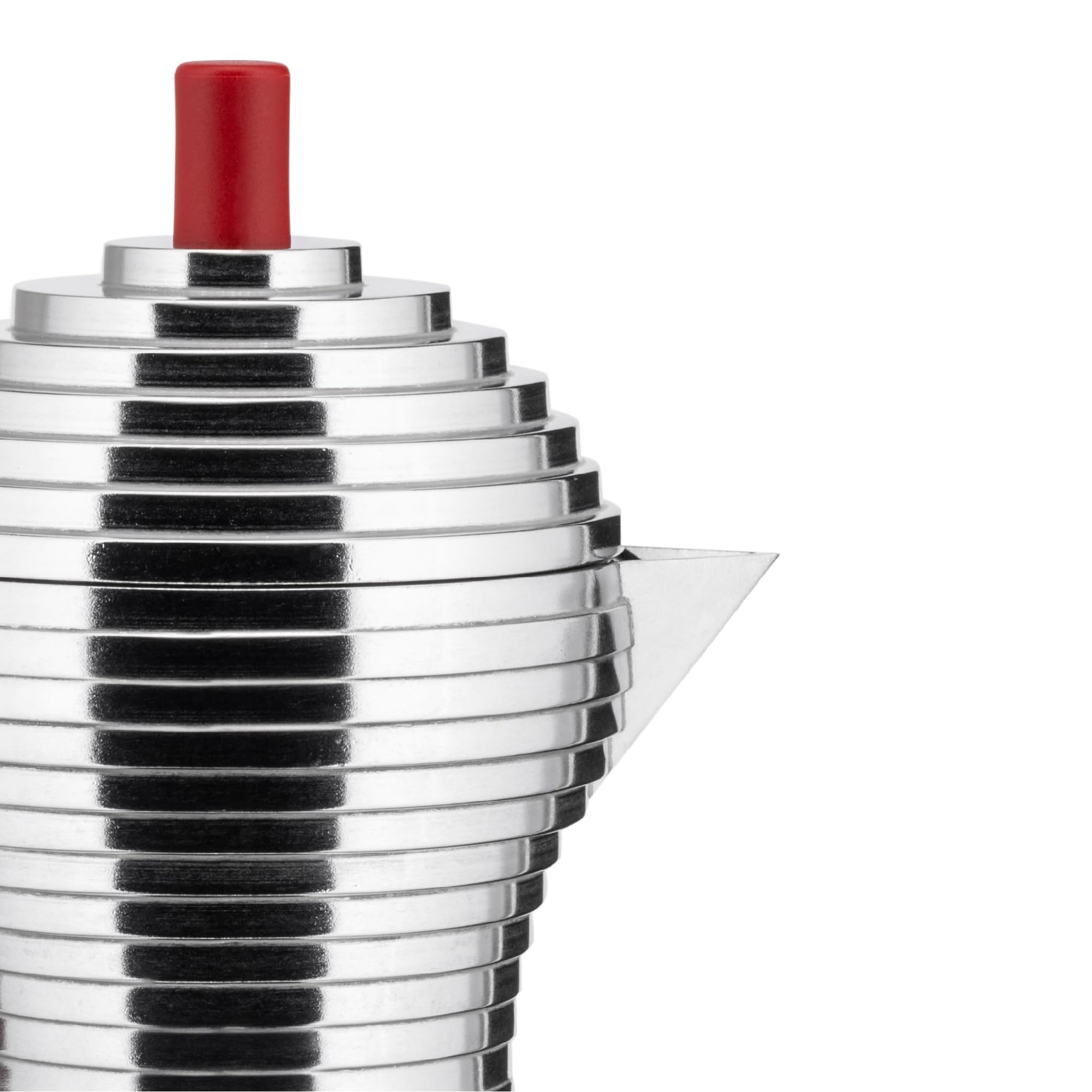 Alessi Pulcina Caffettiera Moka 3 Tazze Rossa Alluminio