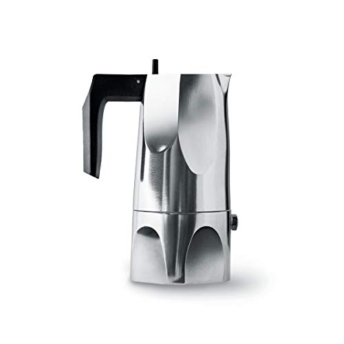 Alessi Ossidiana MT18/1 Moka Alluminio 1 Tazza Nera