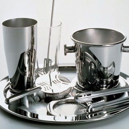 Alessi Il Bar 5050SET Set Cocktail 4 Pezzi Acciaio Vetro