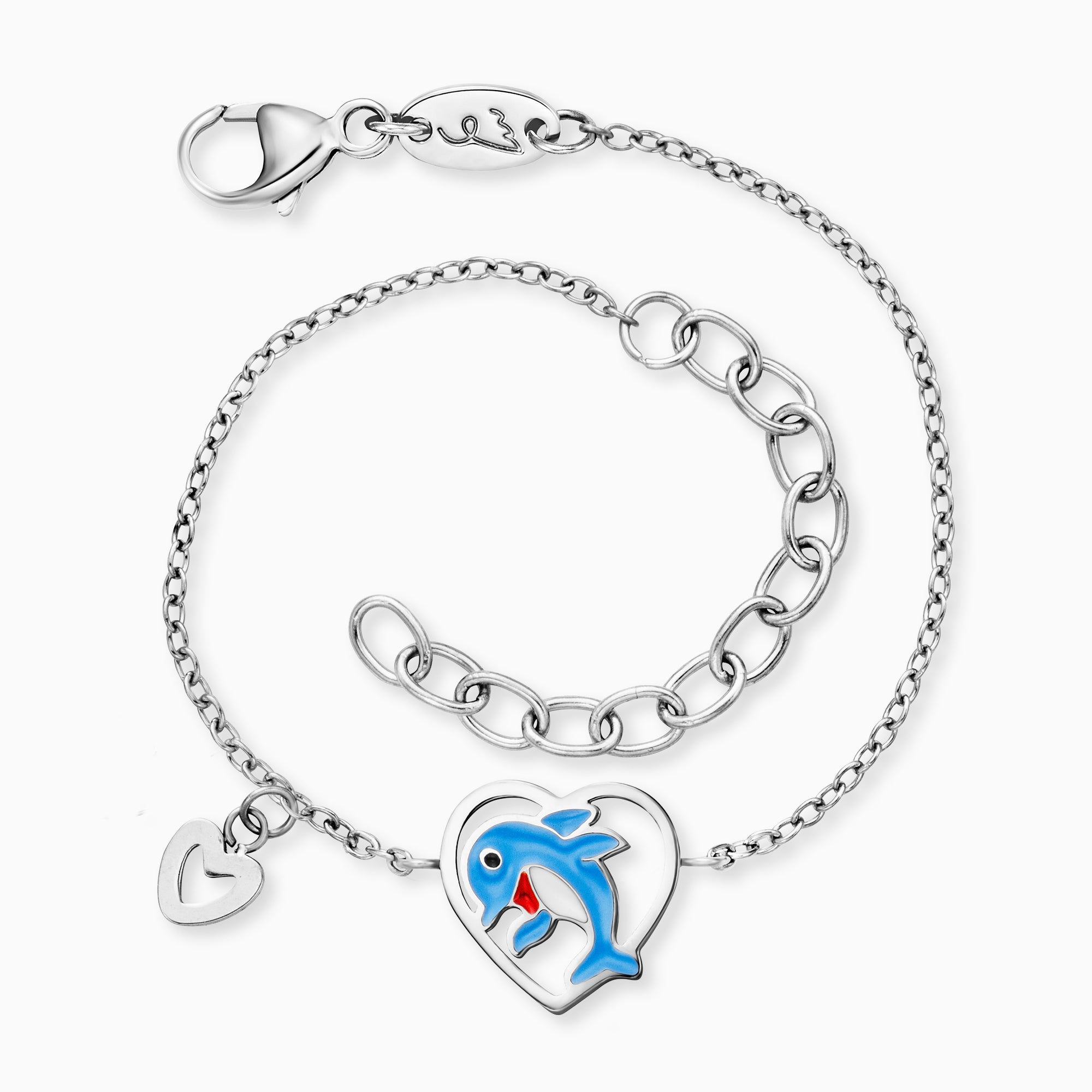 Engelsrufer Delfin bracciale bambina acciaio smalto blu