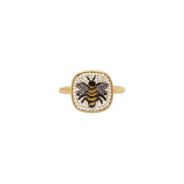 Le Sibille Honey Bee Anello oro giallo 18ct ape