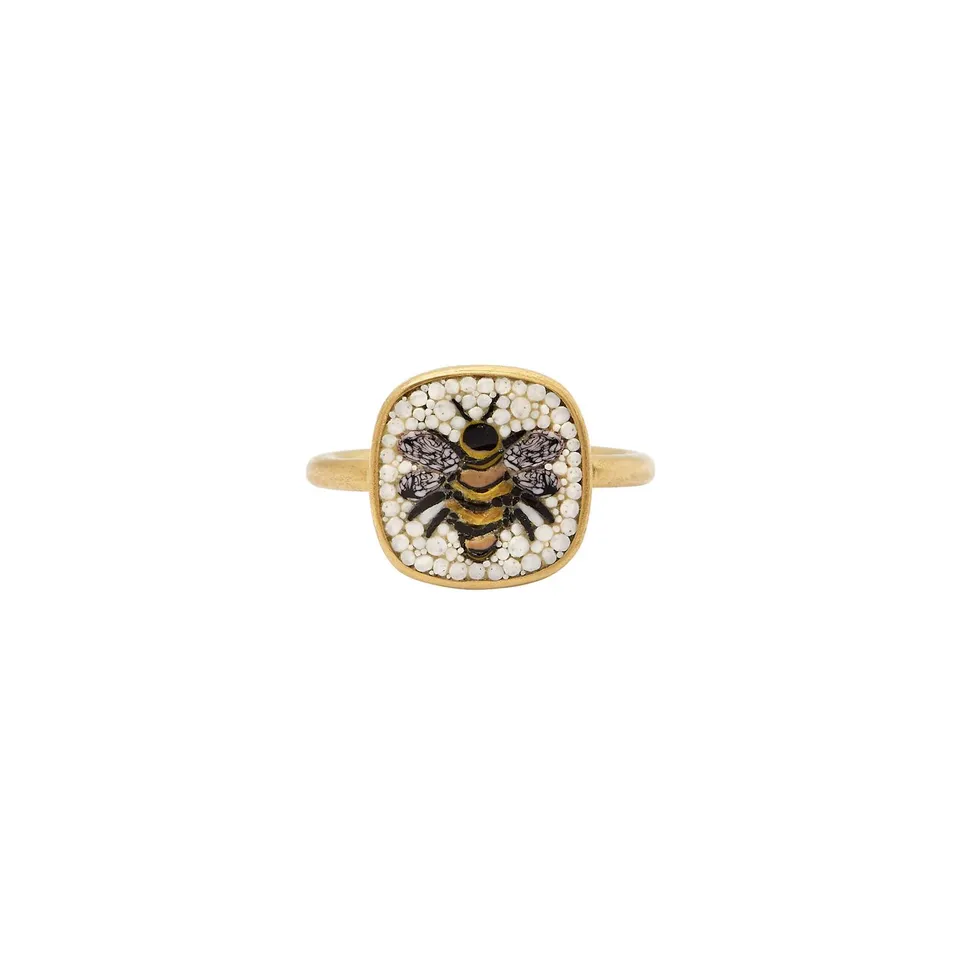 Le Sibille Honey Bee Anello oro giallo 18ct ape