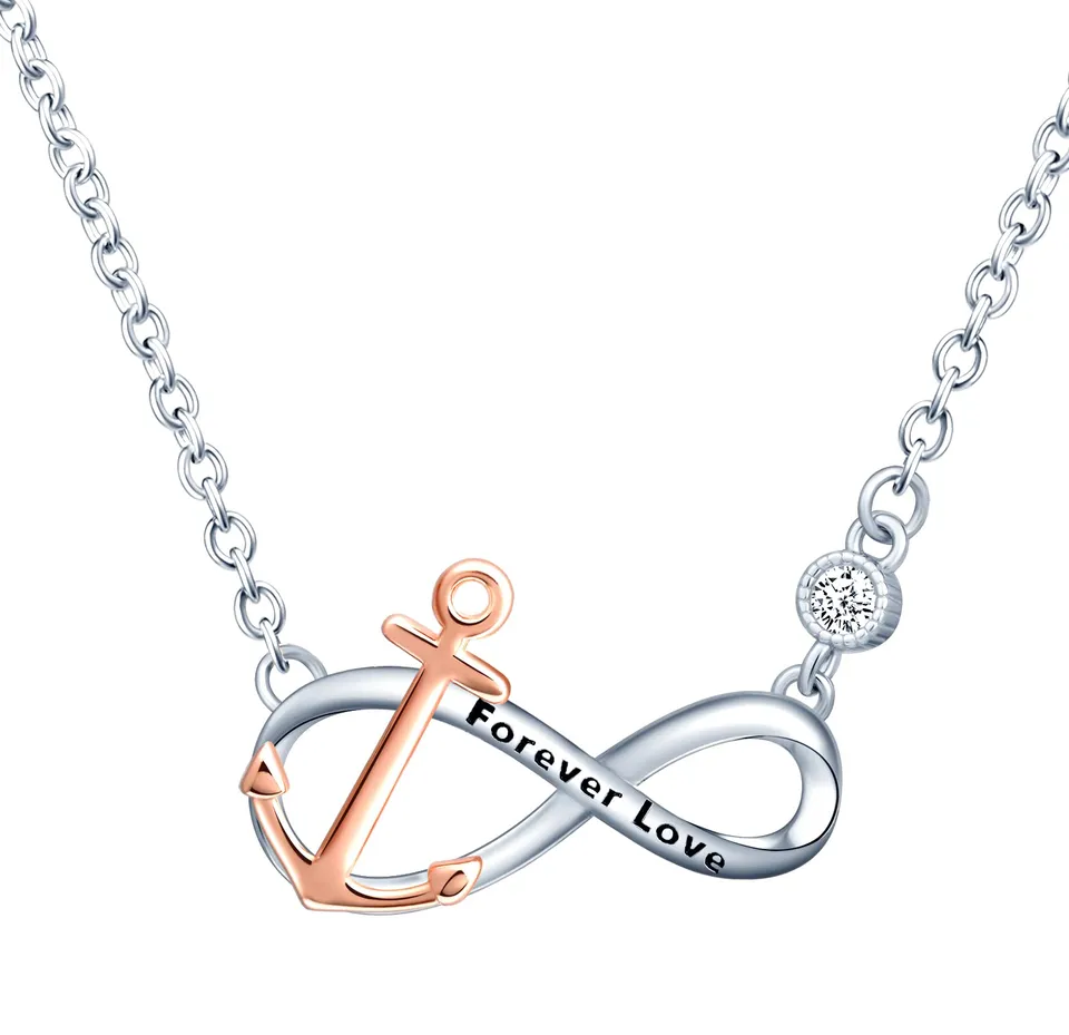 INFINIONLY Fashion Collana infinito bicolore argento 925