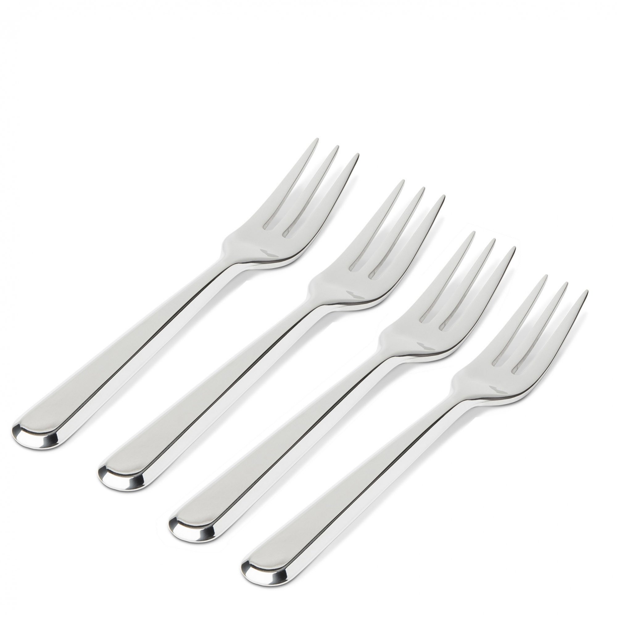 Alessi BG02 forchettine antipasti set 4 pezzi acciaio 13 cm