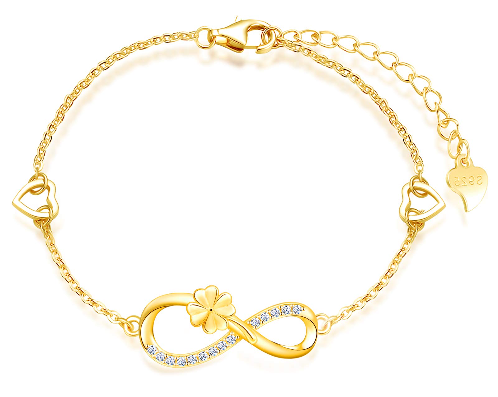 INFINIONLY Fashion Bracelets bracciale argento C-stella zirconi