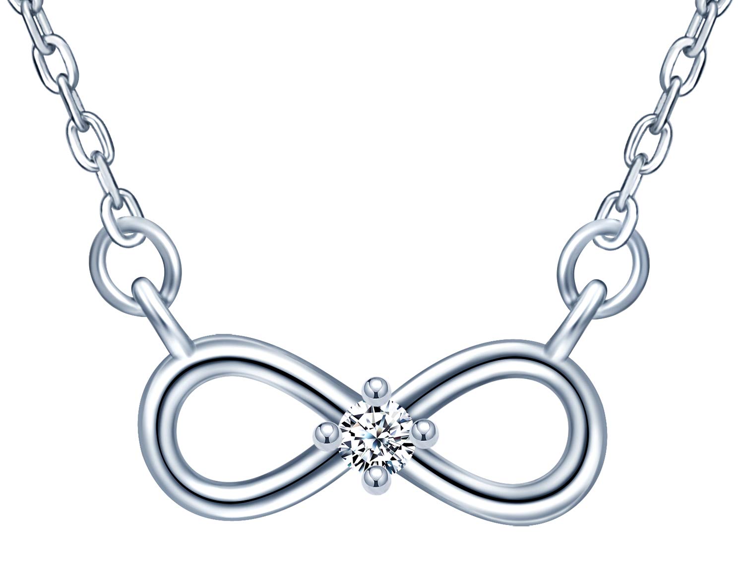 INFINIONLY Collana Infinito Mini Argento 925 Zirconi Silver