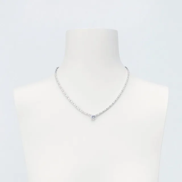 Chic Ad Hoc Collane Girocollo tennis argento 925 e zirconi
