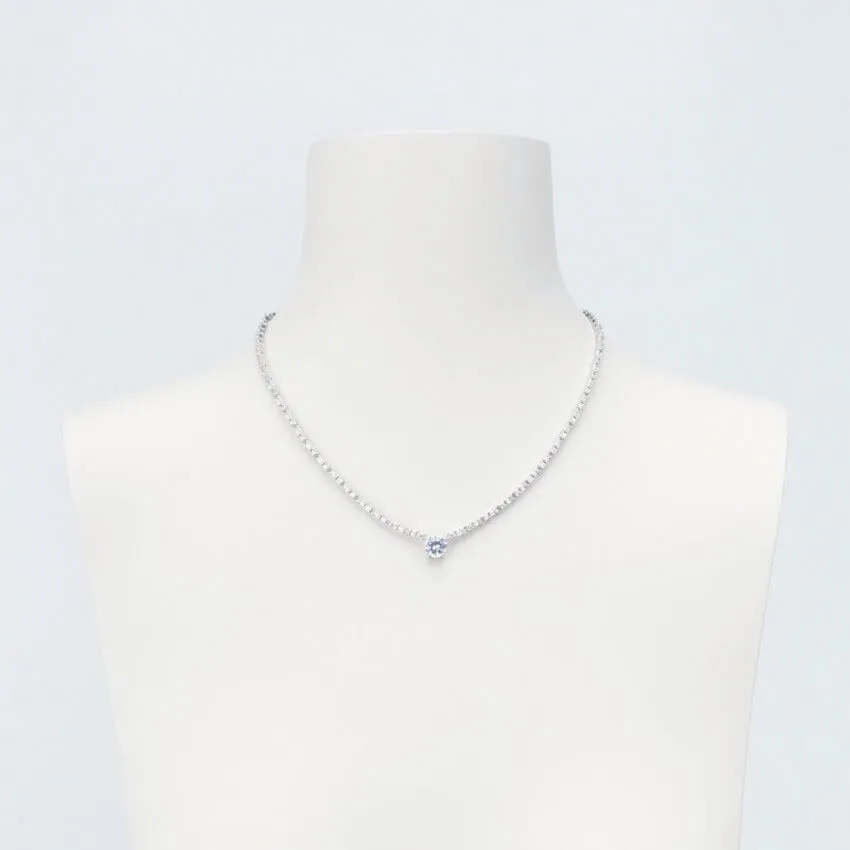 Chic Ad Hoc Collane Girocollo tennis argento 925 e zirconi