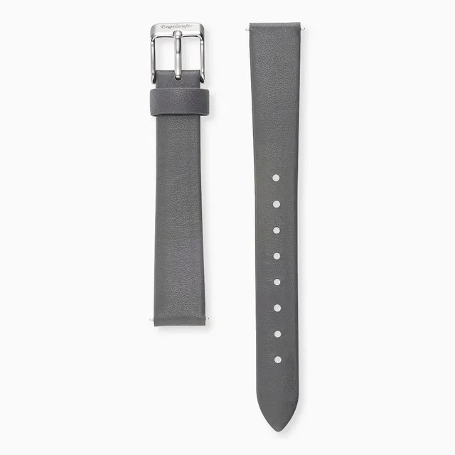 Engelsrufer Uhrenbänder cinturino pelle grigio scuro 14 mm