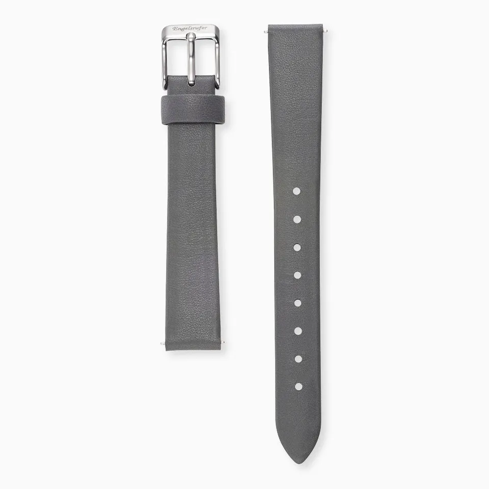 Engelsrufer Uhrenbänder cinturino pelle grigio scuro 14 mm