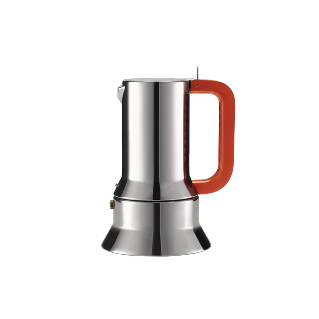 Alessi 9090/3 Manico Forato moka 3 tazze arancio