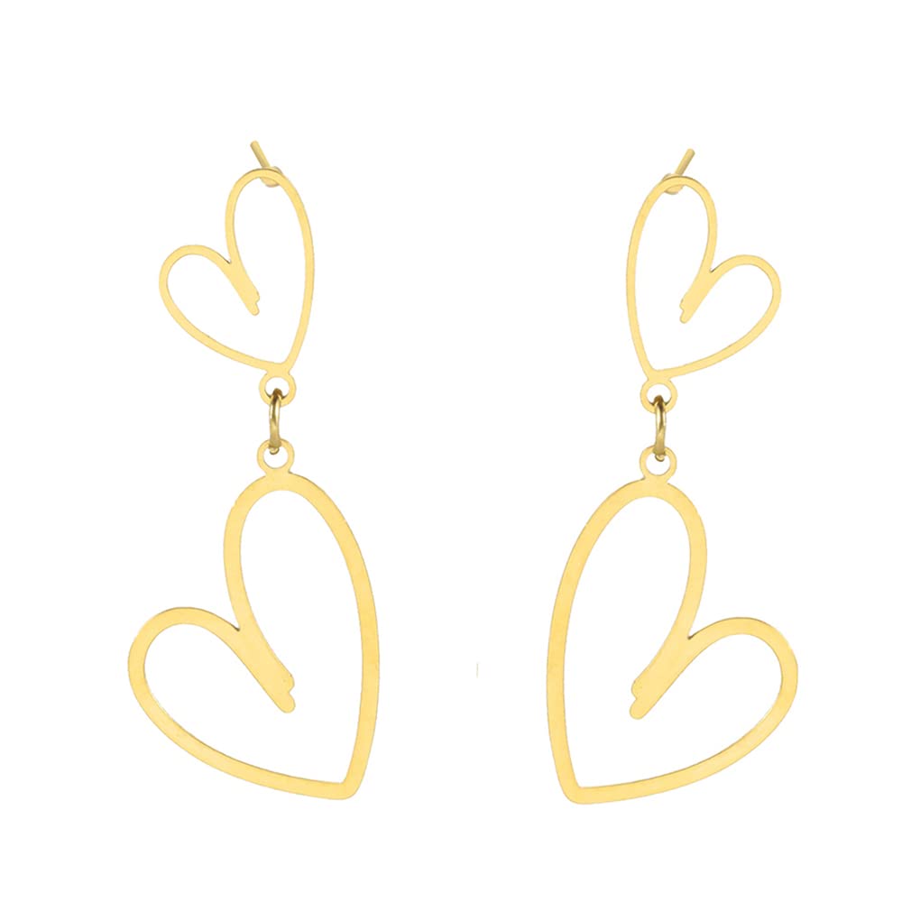EUEAVAN Earrings orecchini cuore asimmetrici argento