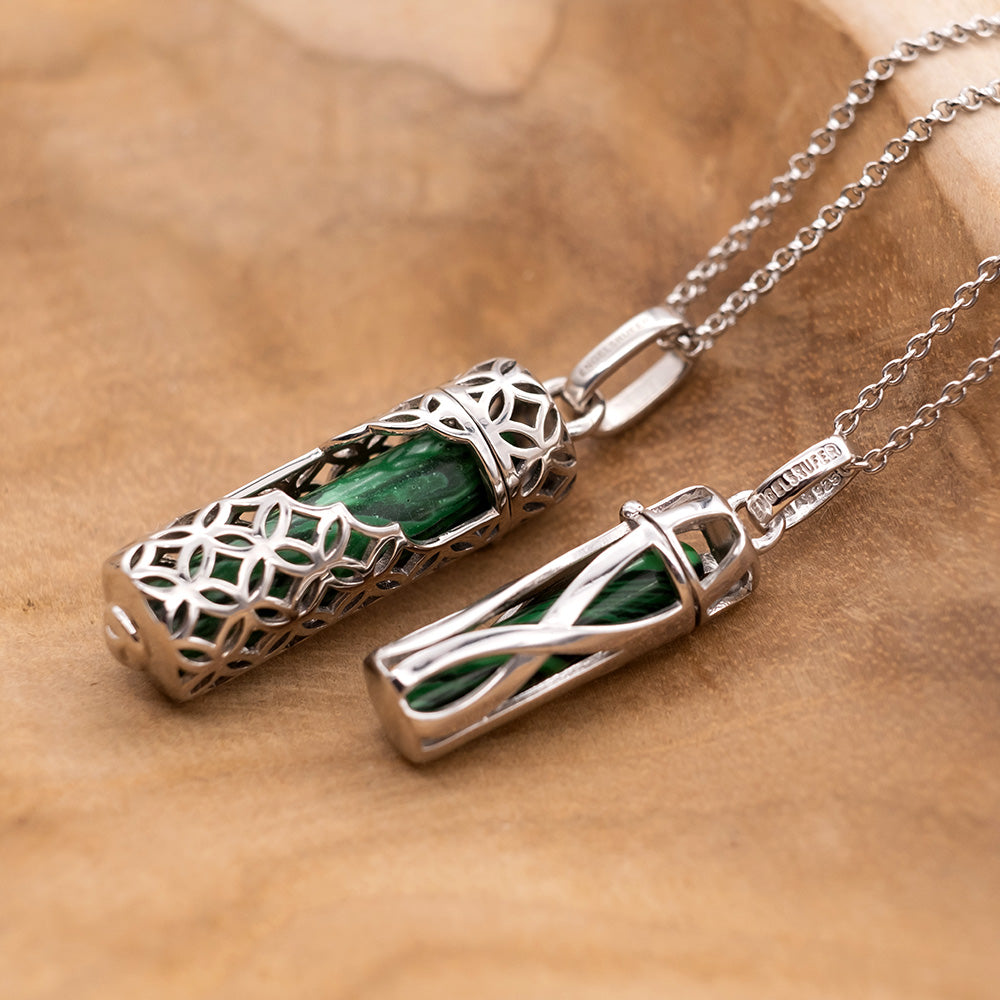 Engelsrufer Powerful Stone Collana Argento Malachite M