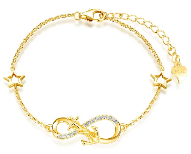 INFINIONLY Fashion Bracelets C-stella bracciale oro ancora stella