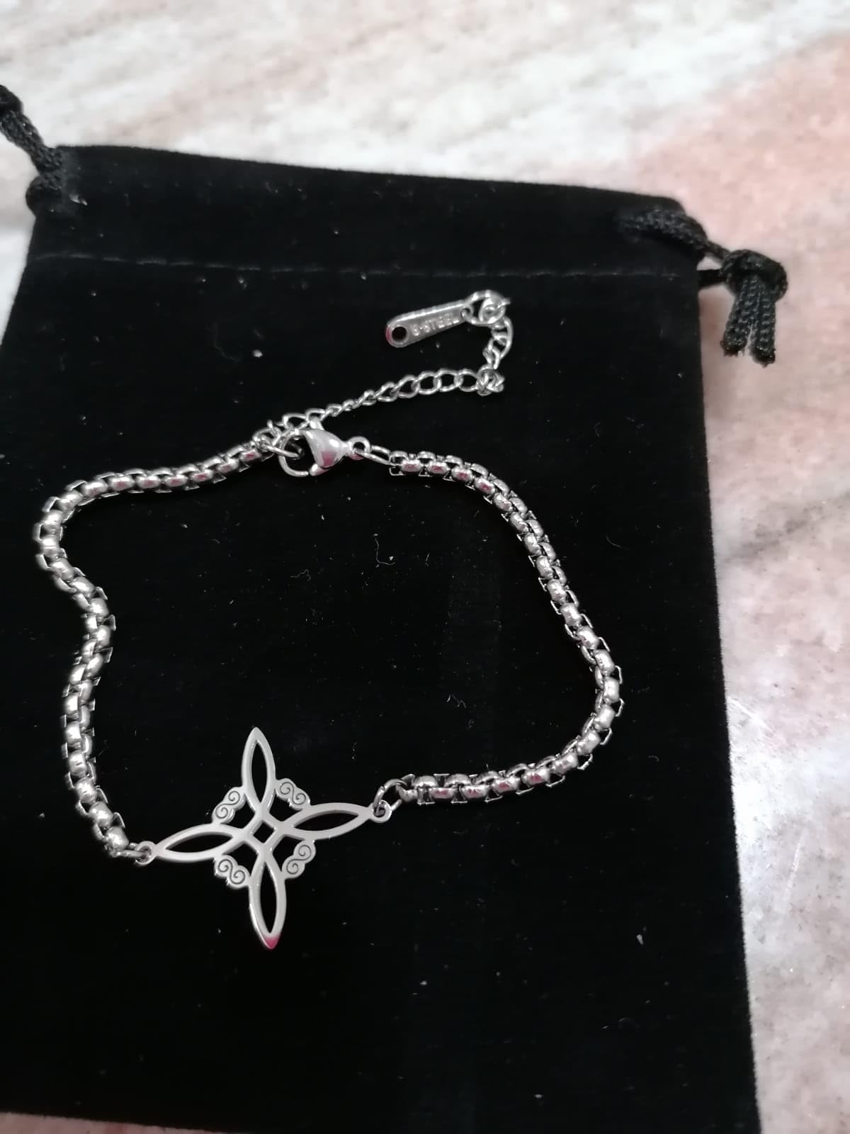 Eueavan Bracelets bracciale nodo celtico argento1 regalo donna