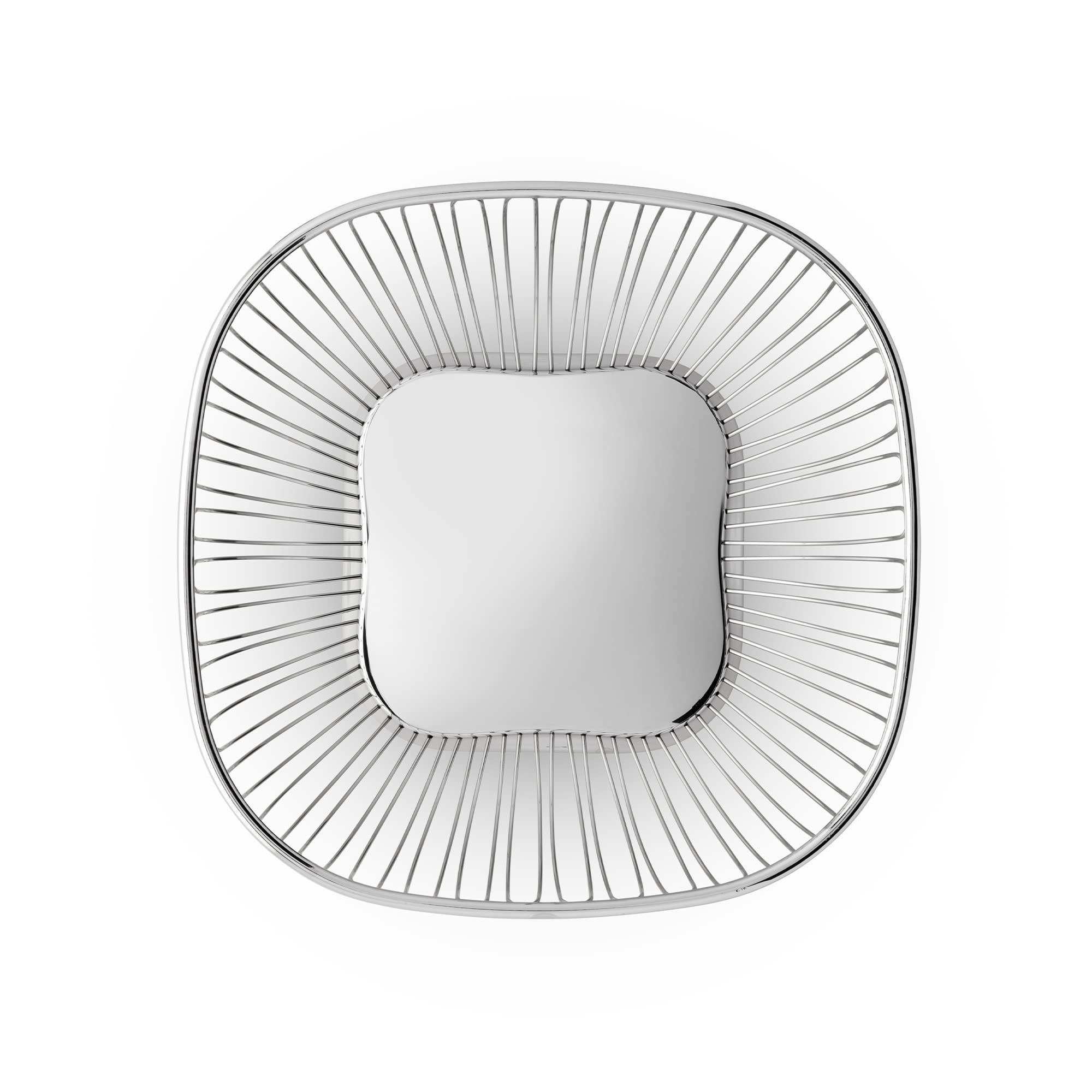 Alessi 845 Cestino Filo Acciaio Quadrato 23x23 cm