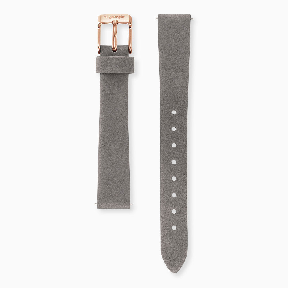 Engelsrufer Uhrenbänder cinturino pelle grigio 14 mm rosé