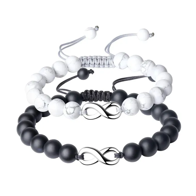 INFINIONLY Fashion Bracelets bracciale infinito perline 2 pezzi