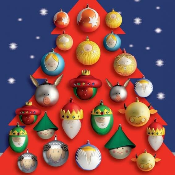 Alessi Melchiorre AMJ13 9 pallina Natale vetro verde