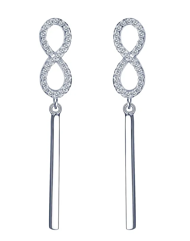 INFINIONLY Infinito orecchini argento 925 zirconi perno