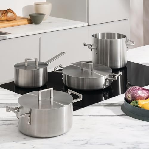 Alessi Convivio DC100S7 Set Pentole Acciaio 7 Pezzi Satinato