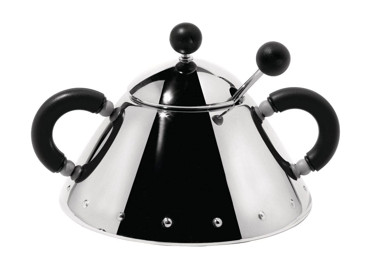 Alessi 9097 zuccheriera azzurra acciaio con cucchiaino