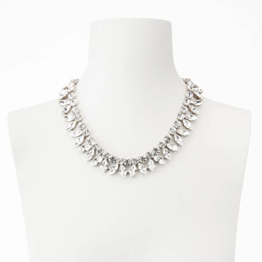 Chic Ad Hoc Collana girocollo navette di cristallo