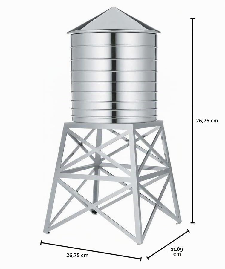 Alessi DL02 Water Tower contenitore acciaio 73 cl
