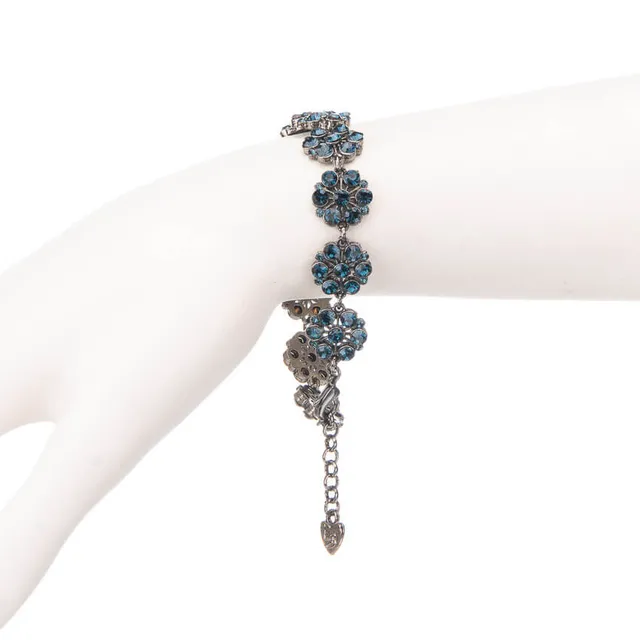 Chic Ad Hoc Bracciale Cristalli Blu Scuro Pietre