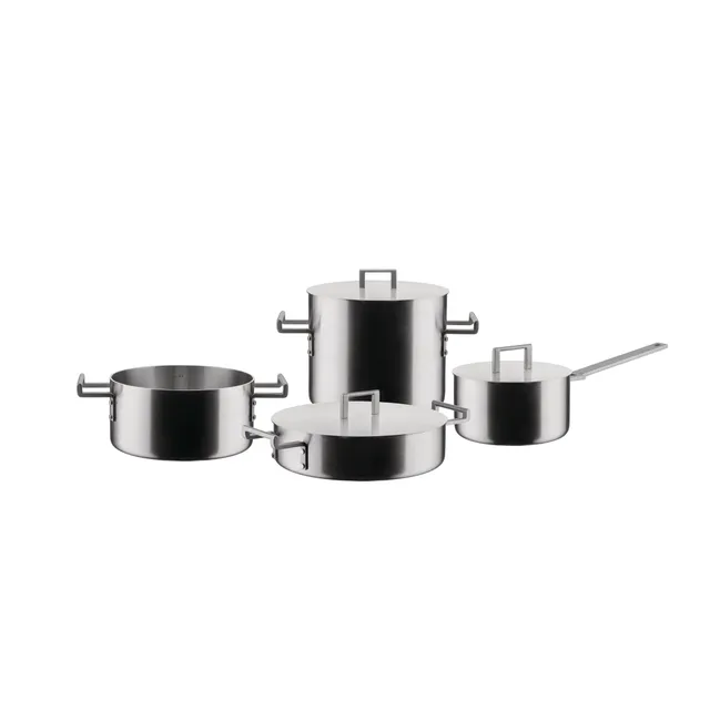 Alessi Convivio DC100S7 Set Pentole Acciaio 7 Pezzi Satinato