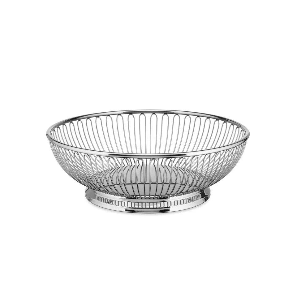 Alessi 826/24 Cestino Filo Centrotavola Acciaio 24 cm Lucido