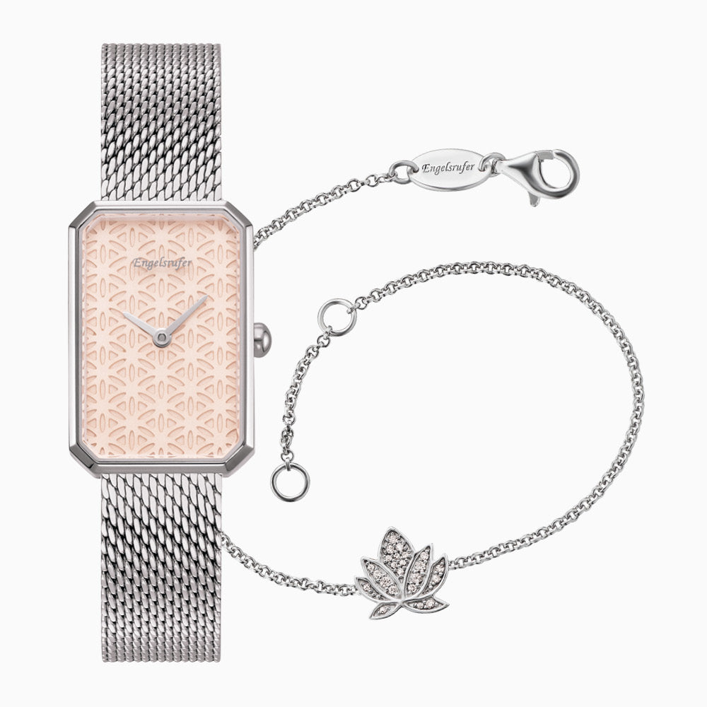 Engelsrufer Sets set orologio lebensblume argento
