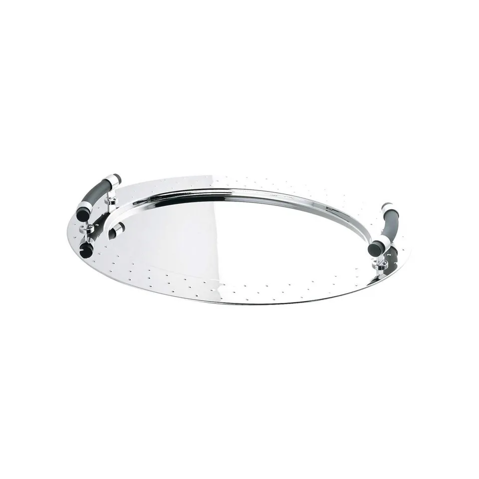Alessi MG09 vassoio ovale acciaio lucido 58 cm nero