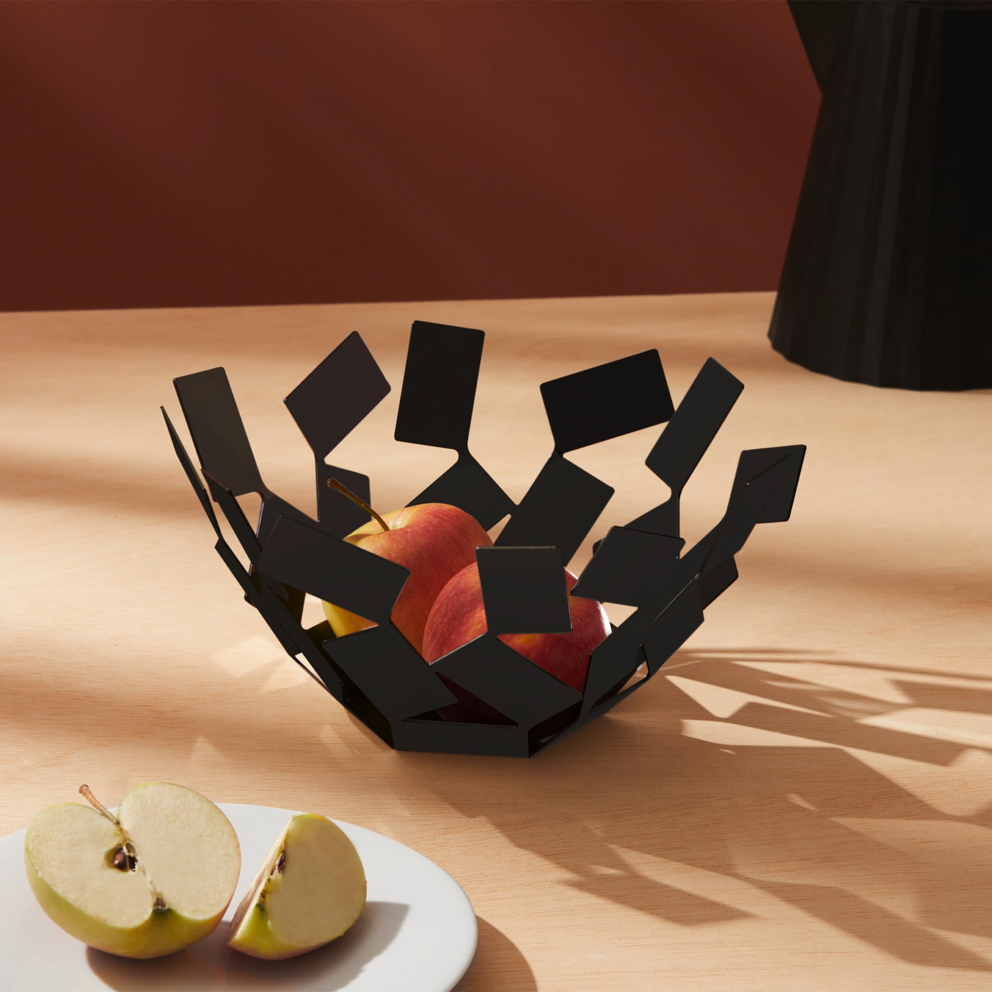Alessi Fruttiera Centrotavola Nero 27 cm in Acciaio