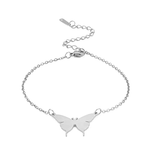 EUEAVAN Farfalla Bracciale bangle acciaio amicizia