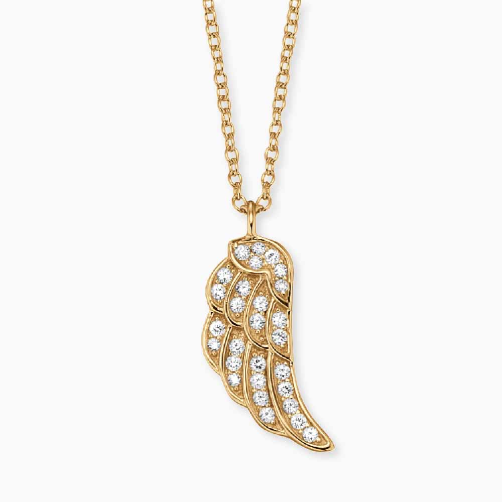 Engelsrufer Flügel Collana Argento Ala Zirconia