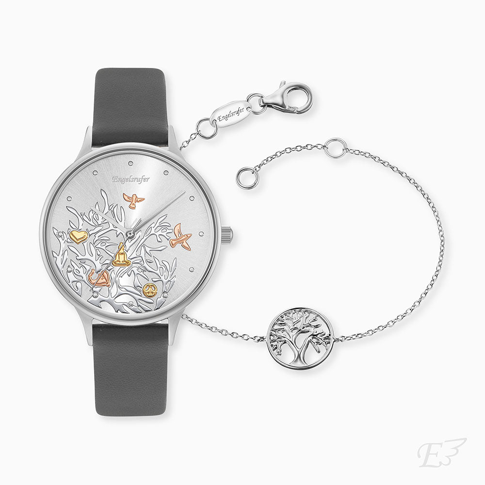 Engelsrufer Albero Vita Set Orologio Acciaio Bracciale