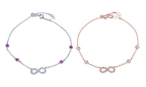 INFINIONLY Fashion Bracciale Infinito Multicolor Argento 925