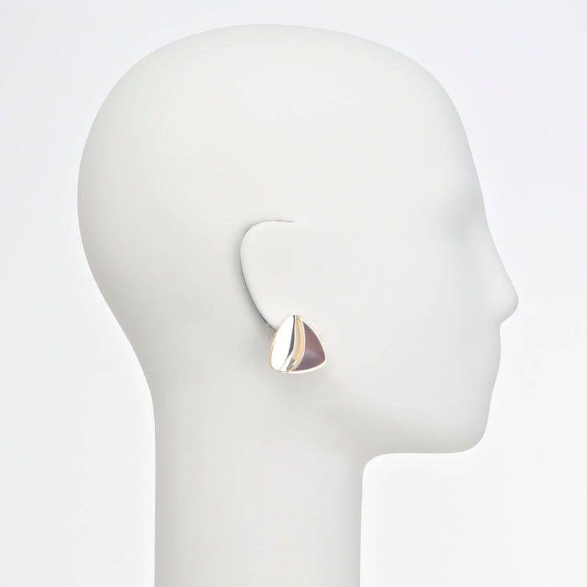 Chic Ad Hoc Orecchino clip oro marrone senza foro