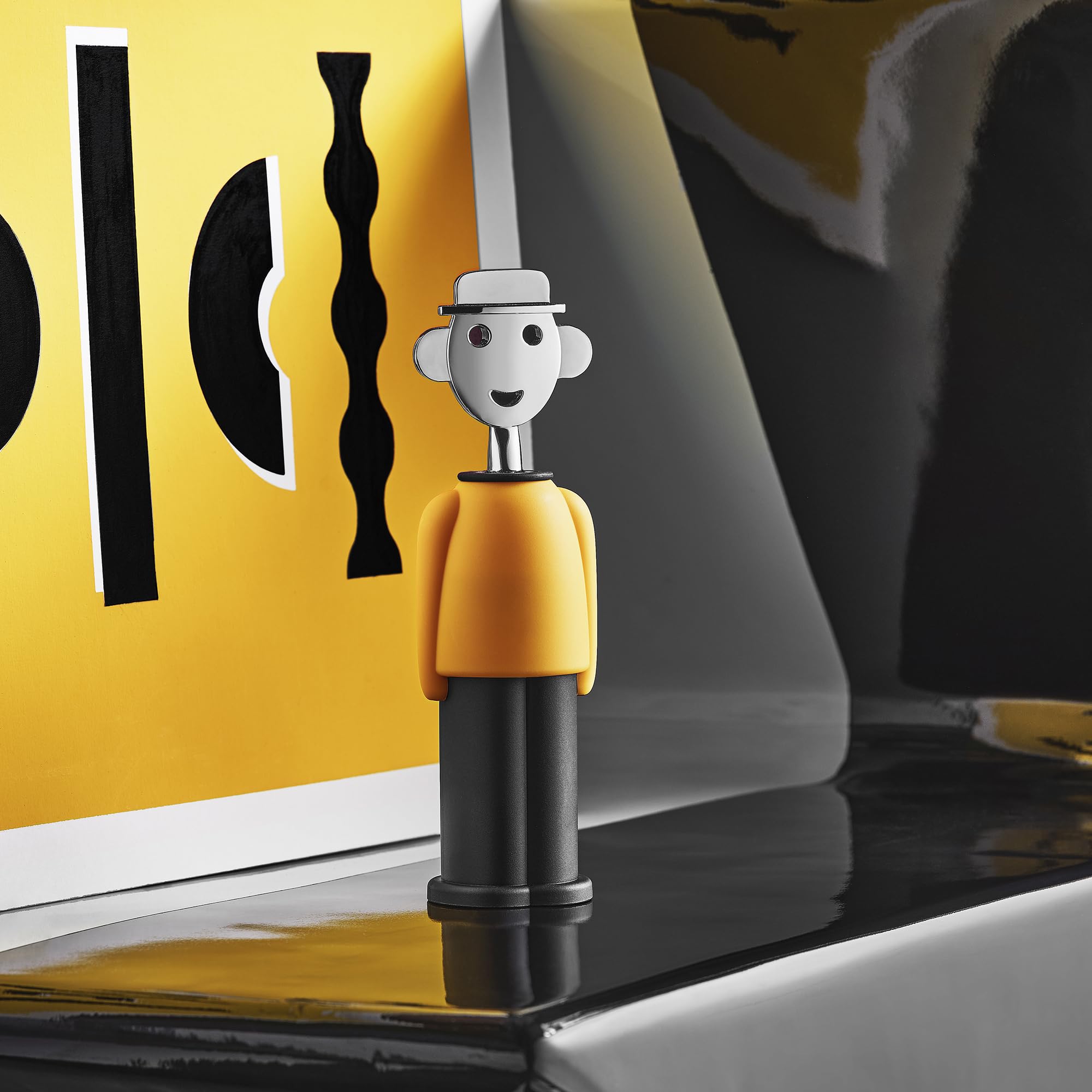 Alessi Alessandro M. AM23 cavatappi giallo e nero