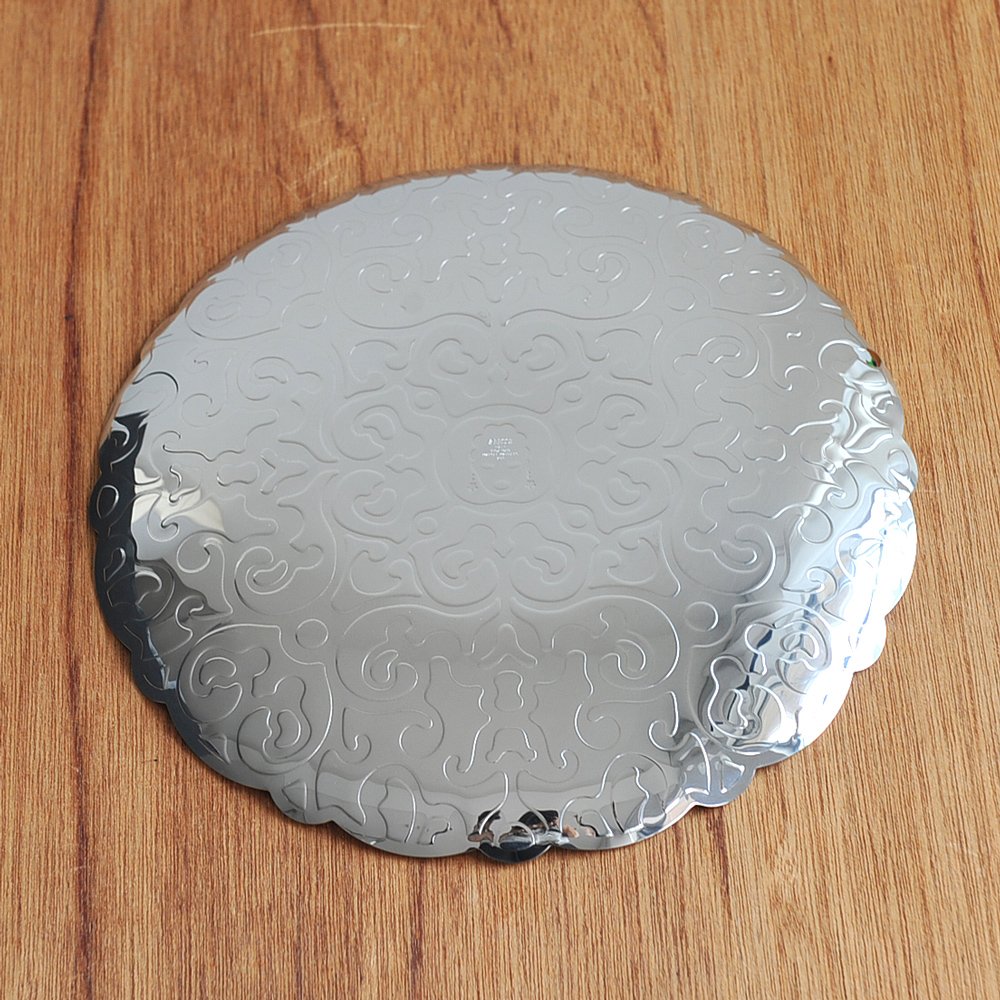 Alessi Dressed Vassoio Rotondo 25 cm Argento Acciaio Inox