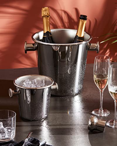 Alessi 5052 secchiello 2 bottiglie acciaio 25 cm champagne