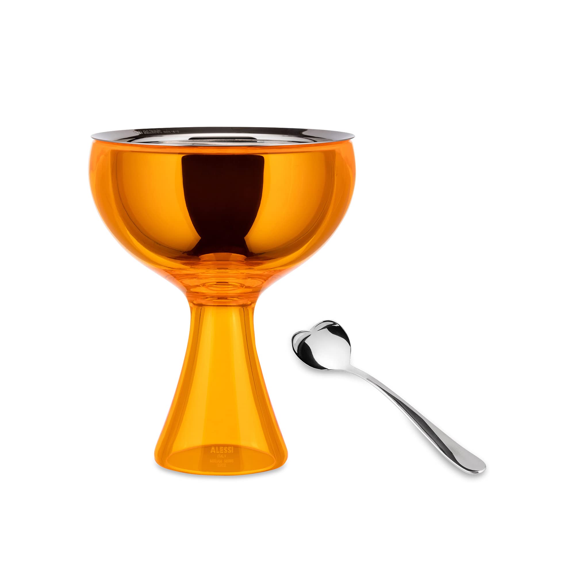 Alessi Big Love AMMI01S AZ coppa gelato blu con cucchiaino