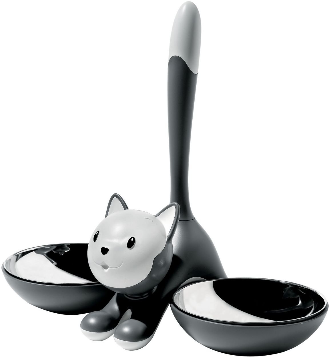 Alessi AMMI09 B Tigrito Ciotola Animali Nero Acciaio