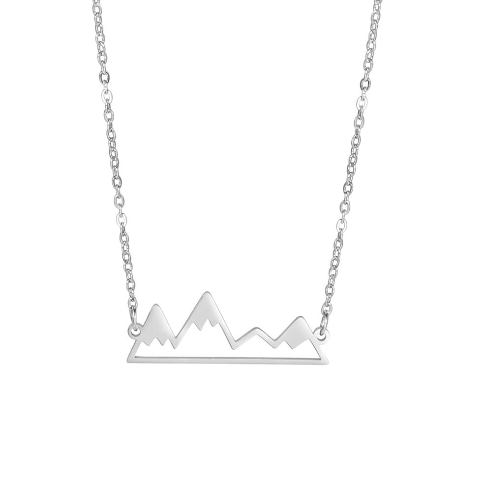 Eueavan Necklaces collana montagna catena delicata donna